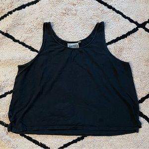 JUNGMAVEN Hamp, cropped, Boxy tank top. Size large, washed black